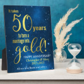 Plaque Photo 50e anniversaire de mariage (Côté)