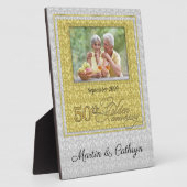 Plaque Photo 50e anniversaire d'or Damas photo (Côté)