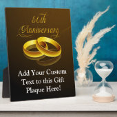 Plaque Photo 50e anniversaire | Script Gold (Côté)