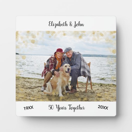 Plaque Photo 50th Wedding Anniversary Custom (Devant)