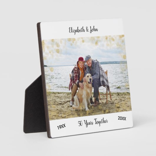 Plaque Photo 50th Wedding Anniversary Custom (Recto)