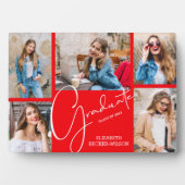 Plaque Photo 5 Photo Red Graduation Keepsaké (Devant)