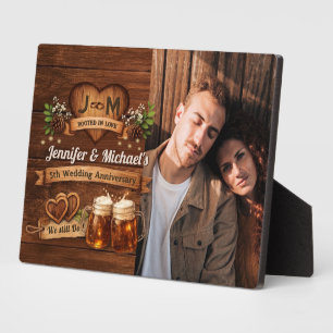 Plaque Photo 5e anniversaire de mariage en bois We Still Do Pho