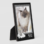 Plaque Photo 5x7 Cat Pet Memorial Silver Photo (Côté)