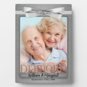 Plaque Photo 5x7 Diamant 60e anniversaire de Mariage Photo (Devant)