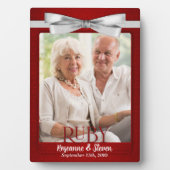 Plaque Photo 5x7 Ruby 40th Wedding Anniversary Photo (Devant)