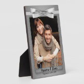 Plaque Photo 5x7 Silver 25th Wedding Anniversary Photo (Côté)