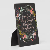 Plaque Photo 5x7 Toutes les choses par la Bible du Christ Phili (Côté)