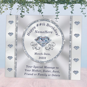 Plaque Photo 60e, 75e, 100e anniversaire idées cadeaux ou tout 