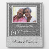 Plaque Photo 60e anniversaire du diamant Photo d'argent (Devant)