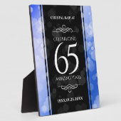 Plaque Photo 65e anniversaire de l'élégant Mariage Blue Sapphir (Côté)