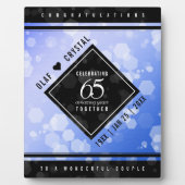 Plaque Photo 65e anniversaire de l'élégant Mariage Blue Sapphir (Devant)
