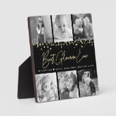 Plaque Photo 6 Photo Collage Best Glamma Ever Glam Gold Script (Recto)