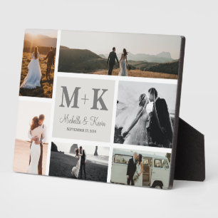 Plaque Photo 6 Photo Mariage Collage Newlyweds Keepsaké