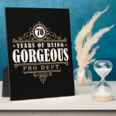 Plaque Photo 70e anniversaire (70 ans d'être magnifique) (Côté)