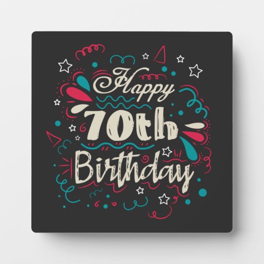 Plaque Photo 70e anniversaire décoratif (Devant)