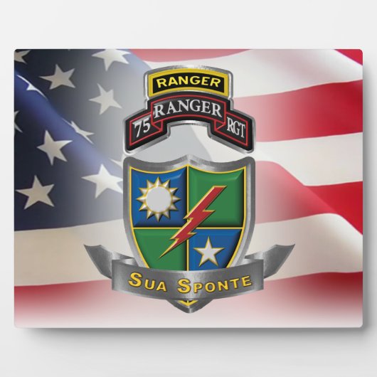 Plaque Photo 75e régiment de Rangers (Devant)