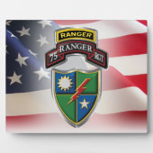 Plaque Photo 75e régiment de Rangers (Devant)