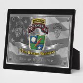 Plaque Photo 75e régiment de Rangers (Côté)