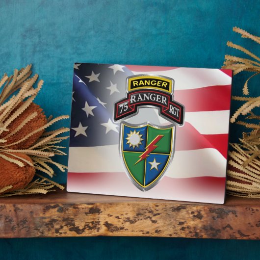 Plaque Photo 75th Ranger Regiment (Côté)