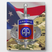 Plaque Photo 82e division aérienne Vétéran afghan (Devant)