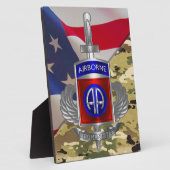 Plaque Photo 82e division aérienne Vétéran afghan (Côté)