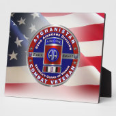 Plaque Photo 82e division aérienne Vétéran afghan (Côté)
