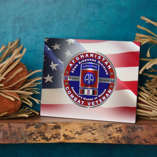Plaque Photo 82e division aérienne Vétéran afghan (Côté)