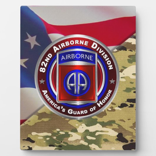 Plaque Photo 82e division aéroportée (Devant)