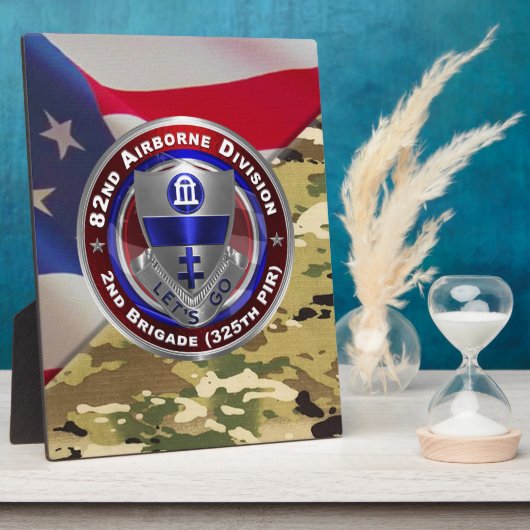 Plaque Photo 82e division aéroportée 2e brigade (Côté)