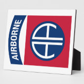 Plaque Photo 82e division aéroportée Insignia (Côté)