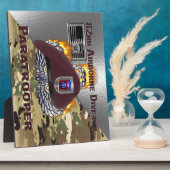 Plaque Photo 82e division aéroportée Parachutiste (Côté)