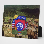 Plaque Photo 82e division aéroportée vietnam vétérans Plaqu (Côté)