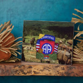 Plaque Photo 82e division aéroportée vietnam vétérans Plaqu (Côté)