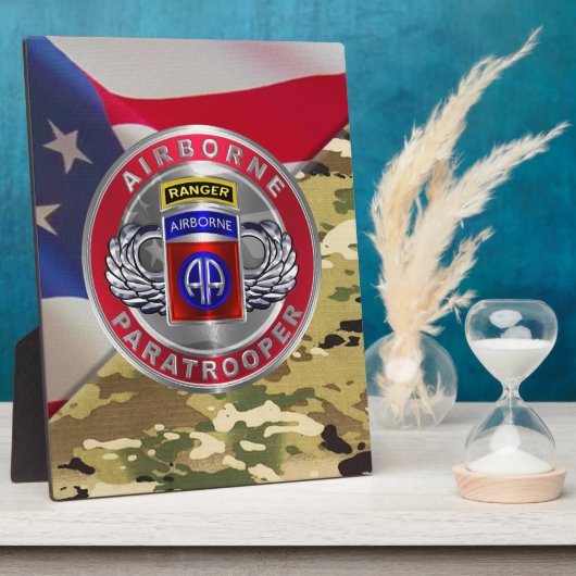 Plaque Photo 82e Ranger de division aéroportée (Côté)