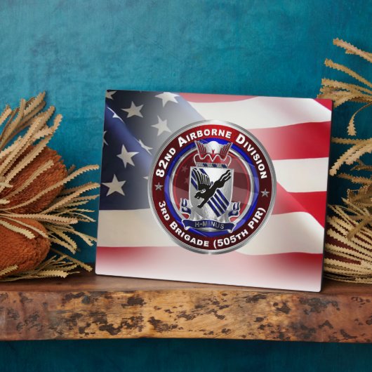 Plaque Photo 82nd Airborne Division 3rd Brigade (Côté)