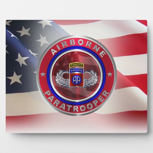 Plaque Photo 82nd Airborne Division Airborne Ranger (Devant)