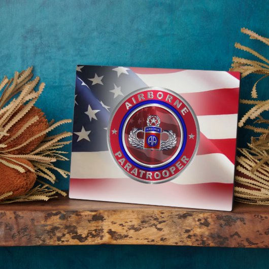 Plaque Photo 82nd Airborne Division Jumpmaster (Côté)