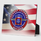 Plaque Photo 82nd Airborne Division Retired Veteran (Côté)
