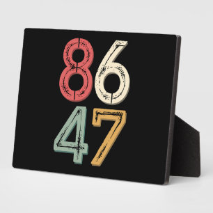 Plaque Photo 86 47 Anti Trump Vintage 80s style rétro