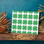 Plaque Photo 8 bits Pixel Lucky Four Leaf Clocher (Côté)