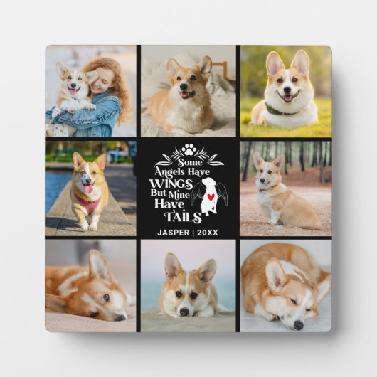 Plaque Photo 8 Photo Collage Animaux de compagnie Chien Perte S (Devant)