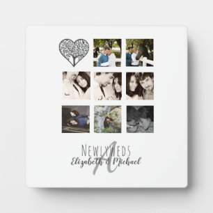 Plaque Photo 8 x PHOTO COLLAGE Newlywed Personalized WEDDING