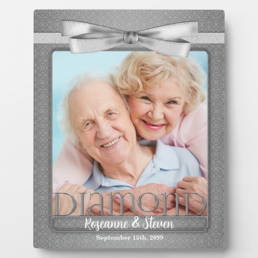 Plaque Photo 8x10 Diamant 60e anniversaire de mariage Photo (Devant)