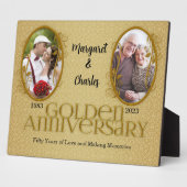 Plaque Photo 8x10 Golden 50th Mariage Anniversary Photo (Côté)