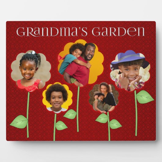 Plaque Photo 8x10 Grandma's Garden Ruby Red Photos (Devant)