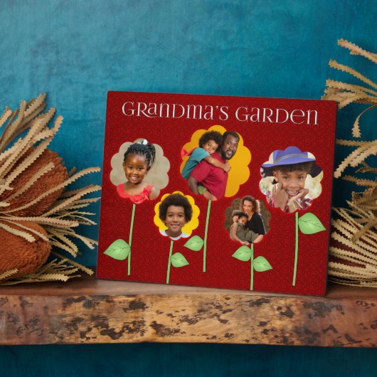 Plaque Photo 8x10 Grandma's Garden Ruby Red Photos (Côté)