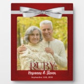Plaque Photo 8x10 Ruby 40th Wedding Anniversary Photo (Devant)