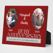 Plaque Photo 8x10 Ruby 40th Wedding Anniversary Photo (Côté)
