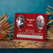 Plaque Photo 8x10 Ruby 40th Wedding Anniversary Photo (Côté)